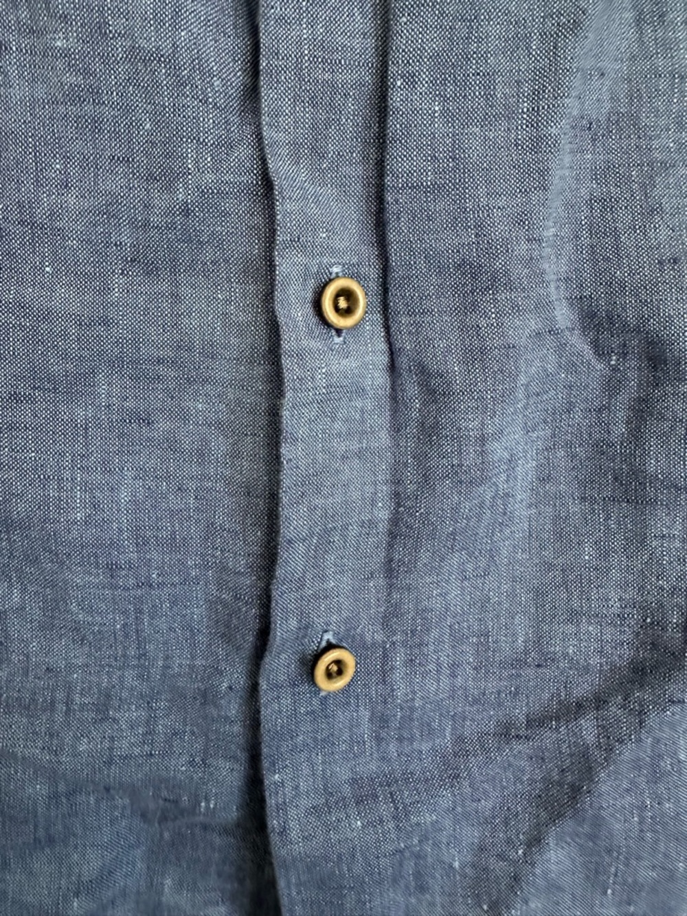 Untuckit Shirt Mens Sz M Blue 100% Linen Wrinkle Resistant Button Down Slim Fit - Picture 4 of 10